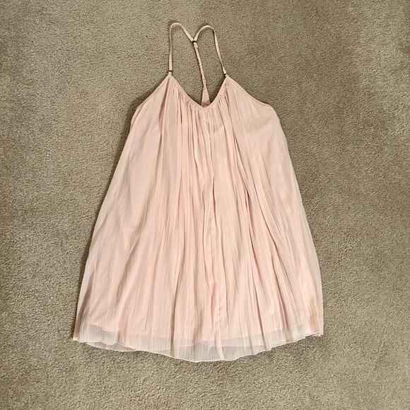 Abercrombie & Fitch Pastel light pink pleated Mini Dress Size M - Picture 5 of 11